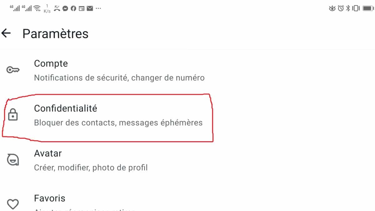 Confidentialité WhatsApp