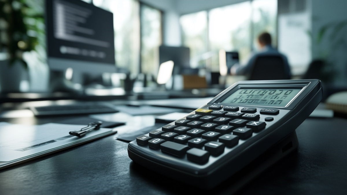 Calculatrice sur bureau d'entreprise