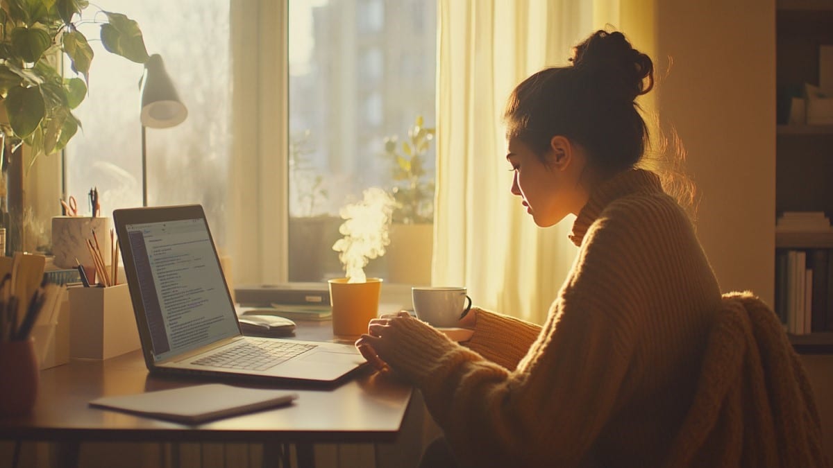 Femme travaillant au bureau