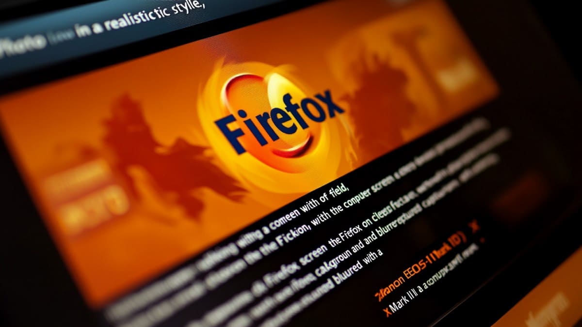 Logo Firefox sur écran