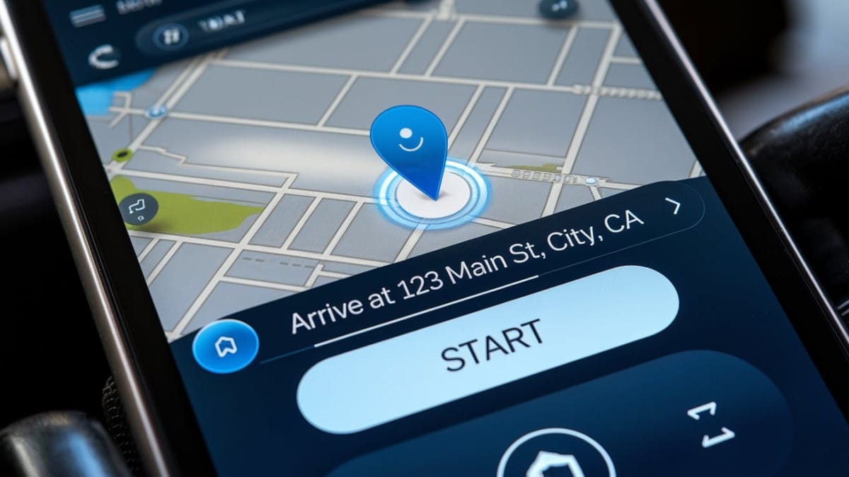 Carte GPS sur smartphone