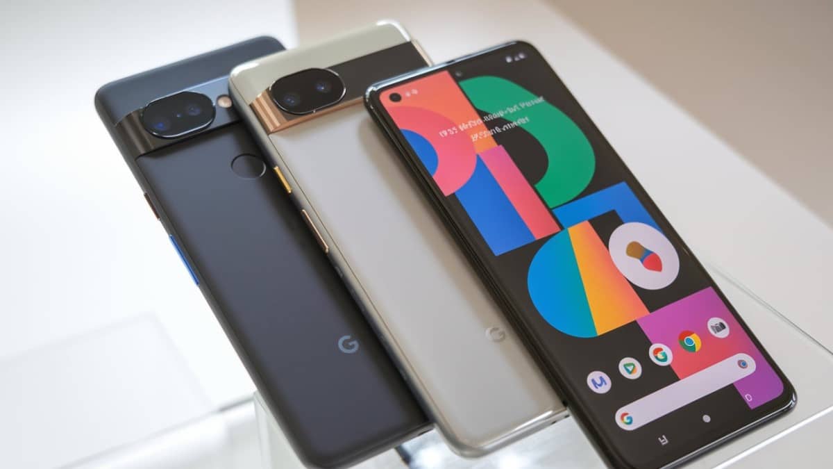 Trois smartphones Google Pixel