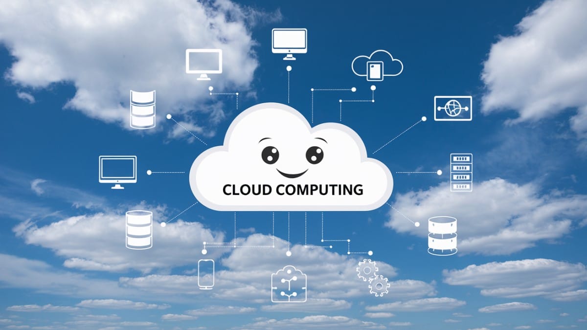 Cloud computing avec icônes