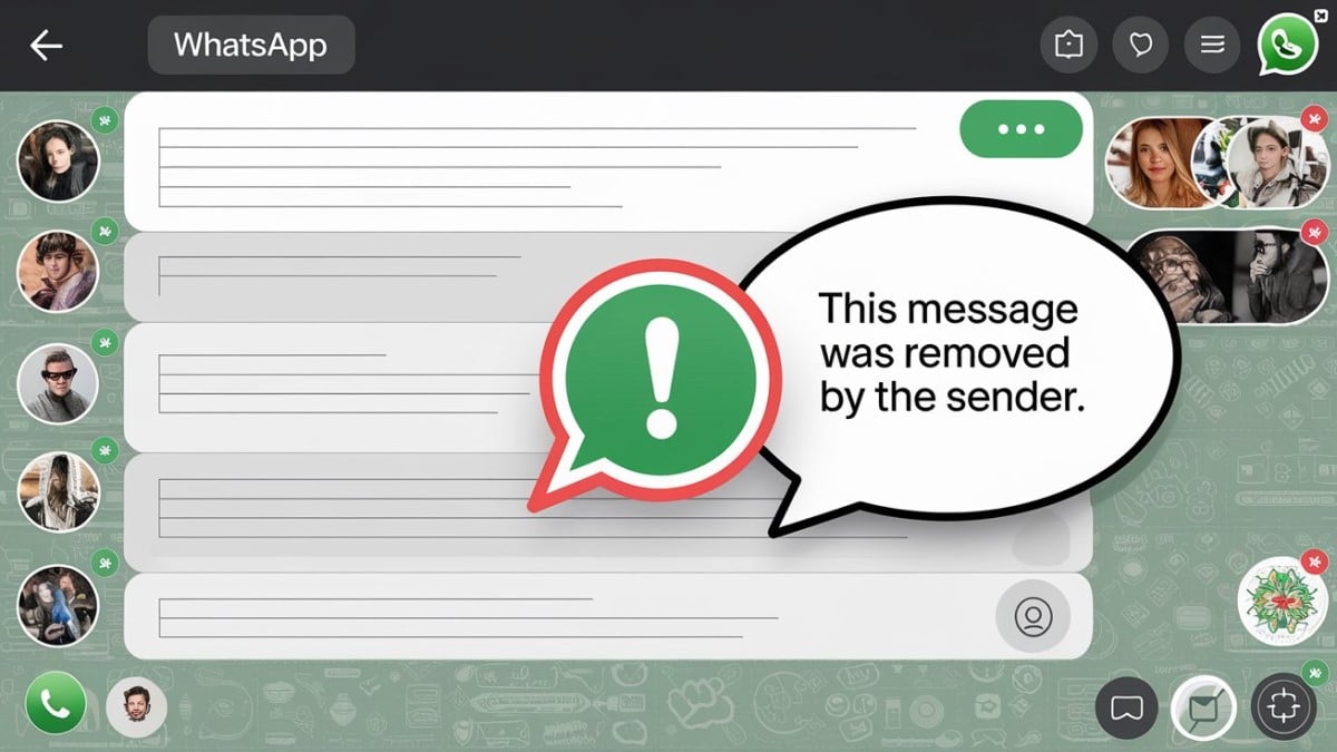 Message retiré sur WhatsApp