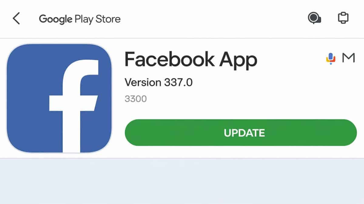 Mise à jour Facebook Android