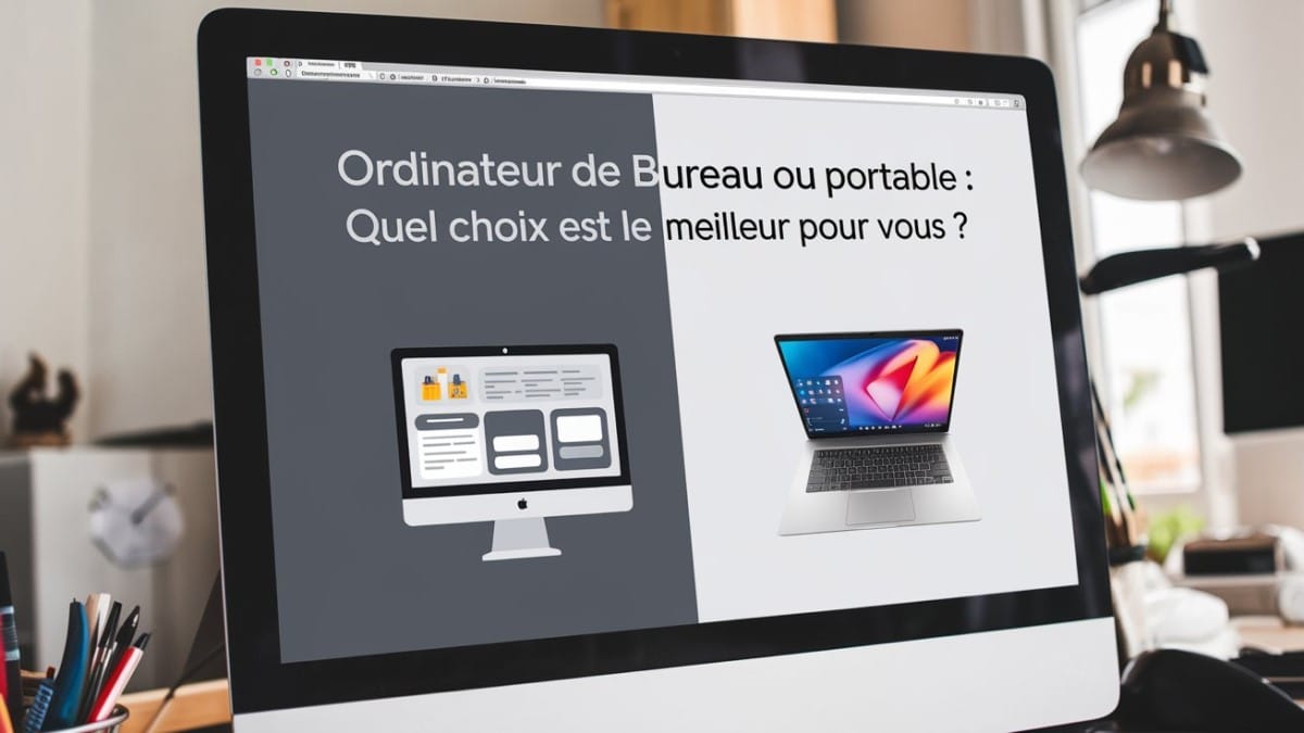 Comparatif ordinateur bureau ou portable