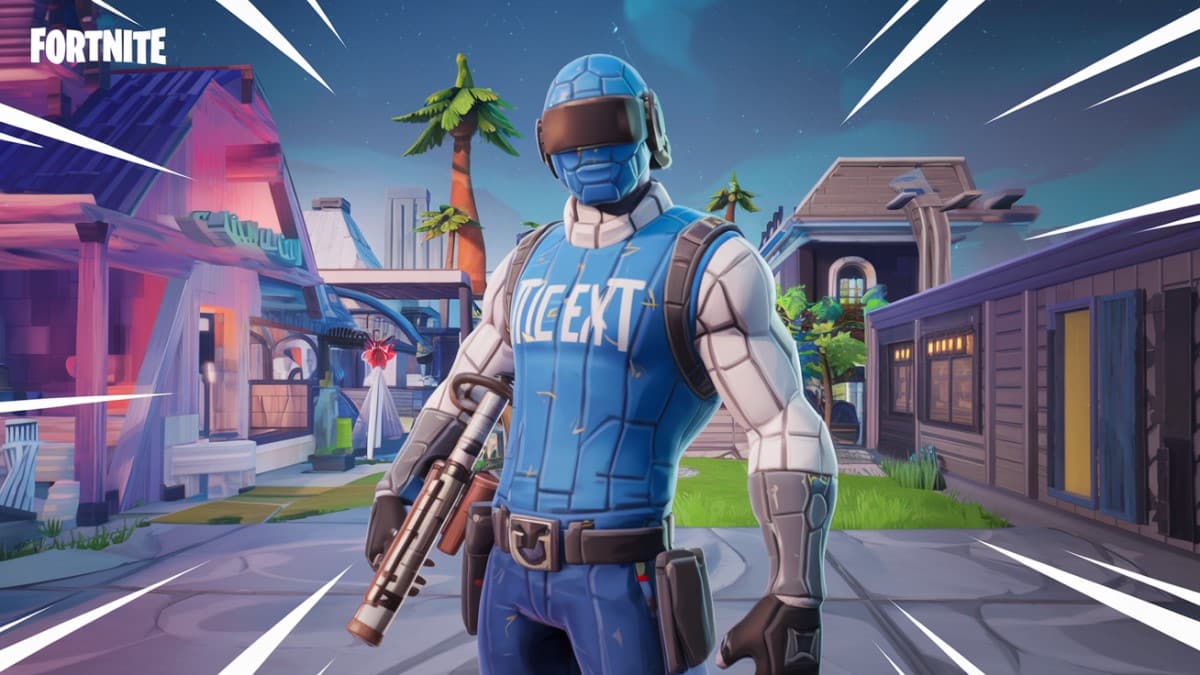 Personnage Fortnite en ville