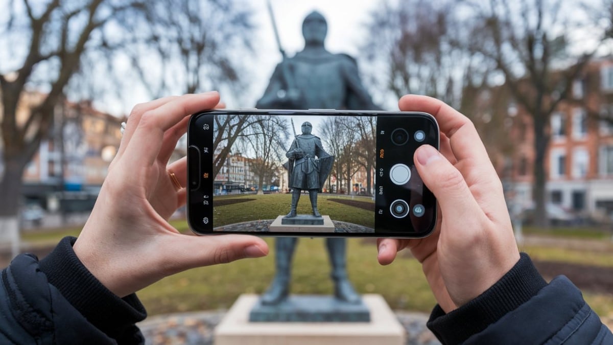 Statue capturée via smartphone