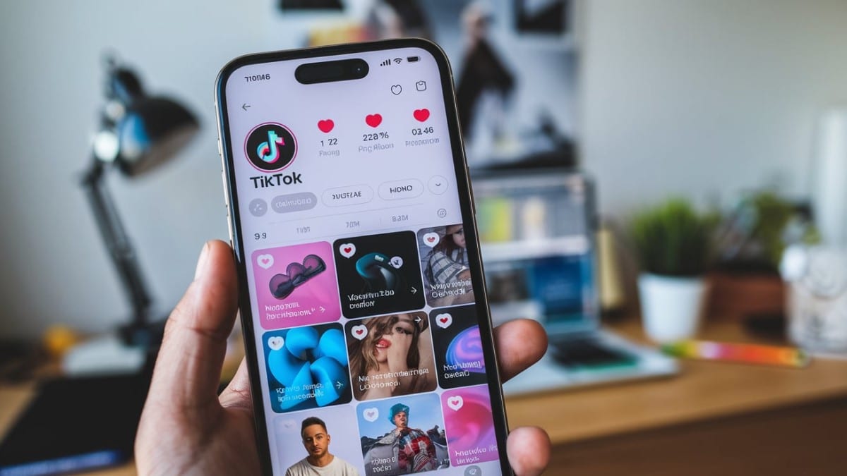 Application TikTok sur mobile