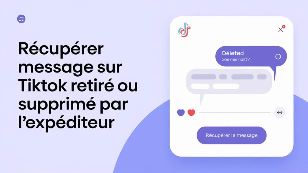 Message supprimé TikTok expéditeur