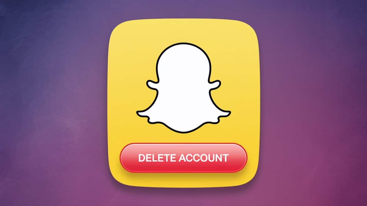 Bouton supprimer compte Snapchat