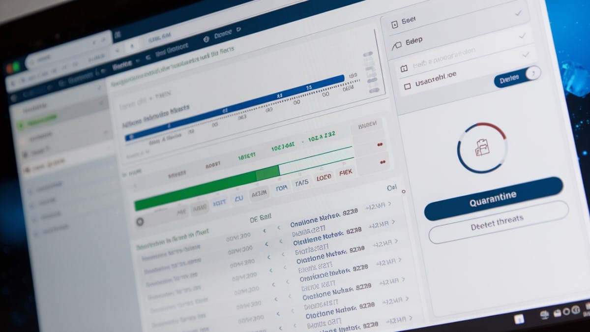 Interface de quarantaine antivirus