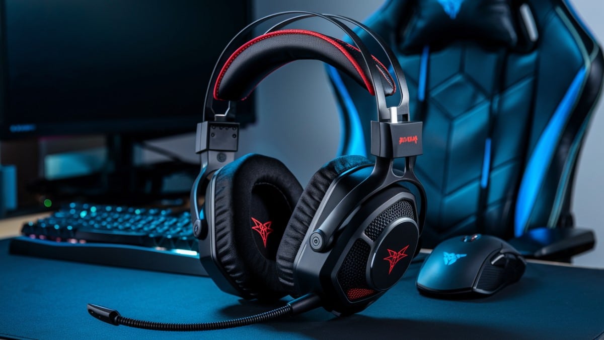 Casque de gaming avec micro