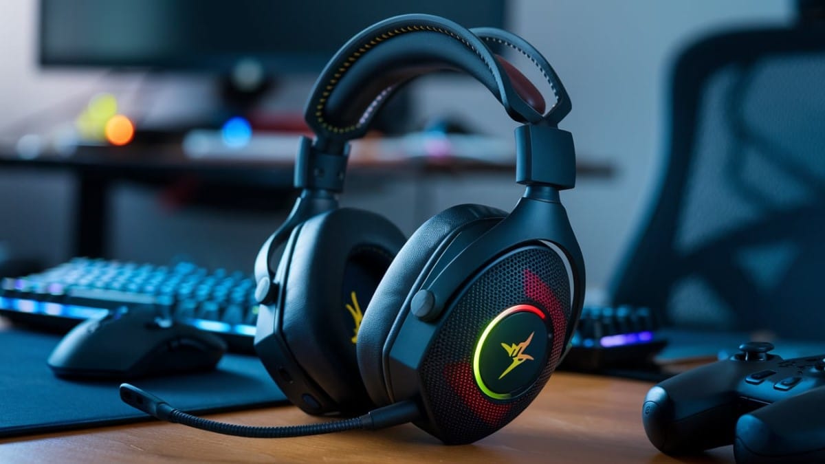 Casque gaming avec éclairage