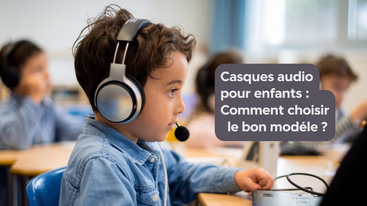 Enfant portant un casque