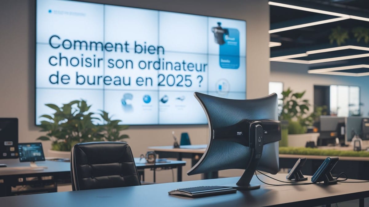 Écran de bureau moderne