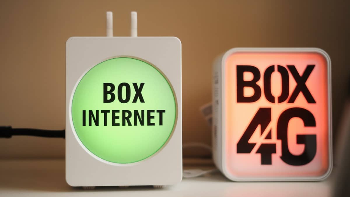 Box Internet et 4G côte à côte