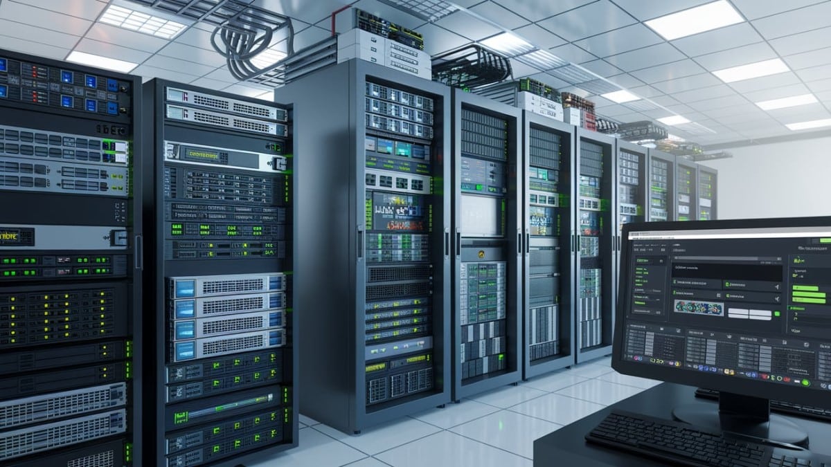 Serveurs modernes dans datacenter