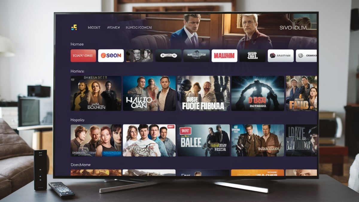 Écran d'accueil streaming TV