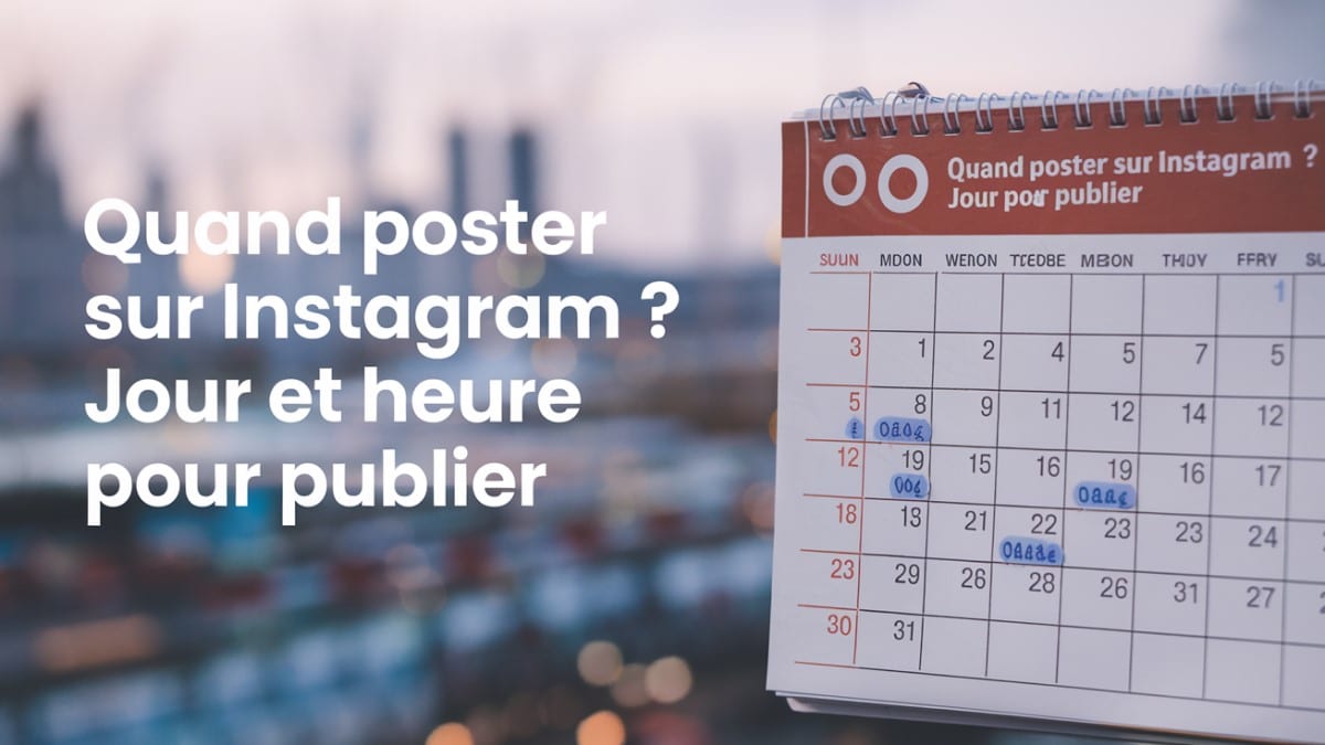 Calendrier pour poster Instagram