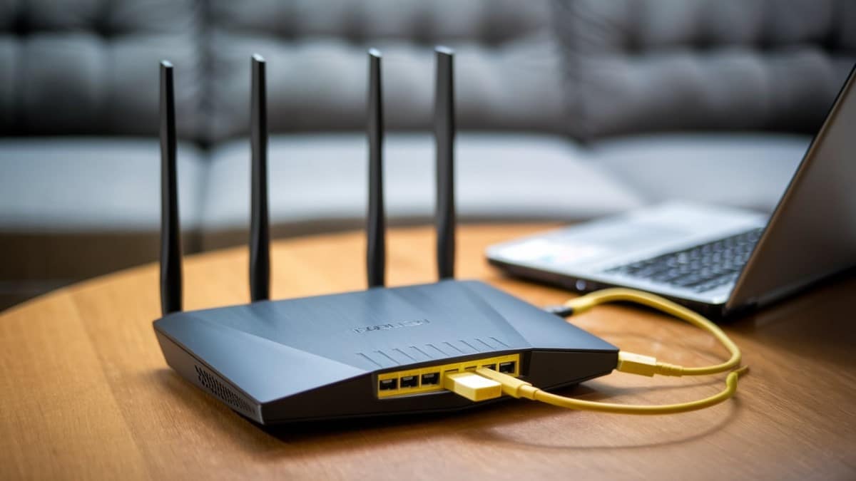 Routeur Wi-Fi avec câble Ethernet