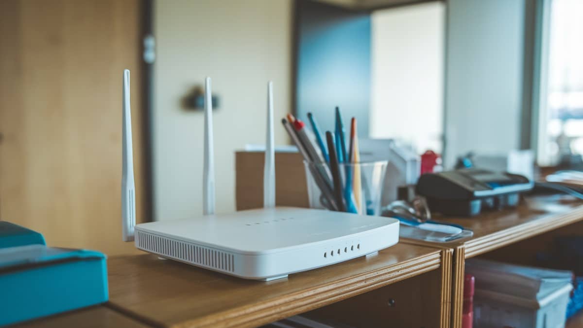 Routeur Wi-Fi sur bureau