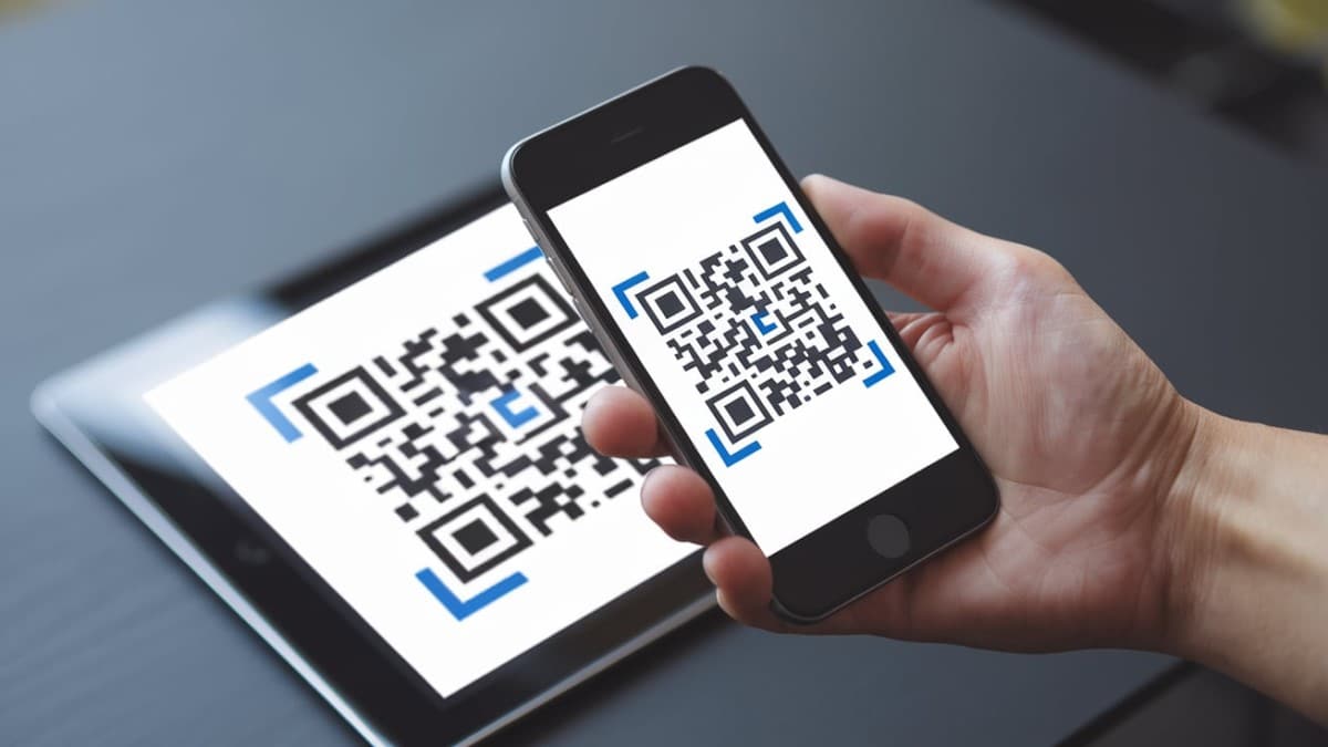 Code QR sur appareil mobile