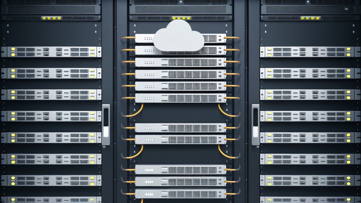 Serveurs cloud en rack