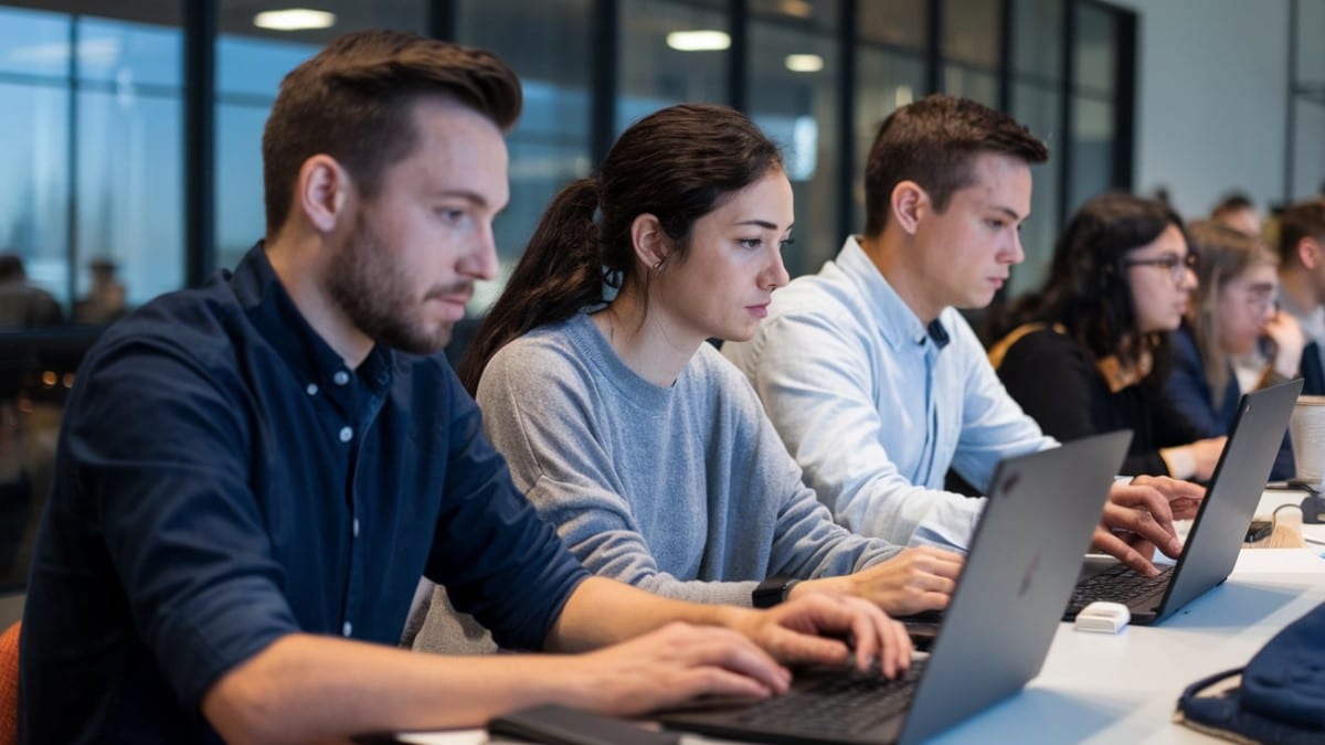 Collaboration en équipe au bureau