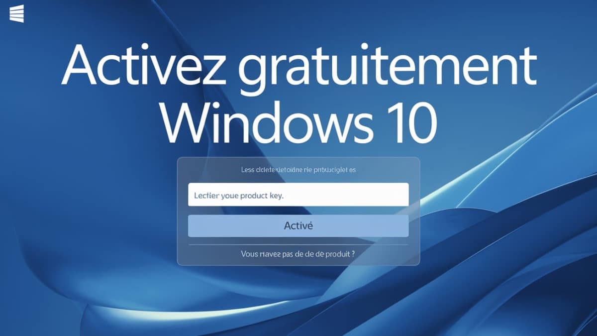 Activation Windows 10 gratuite