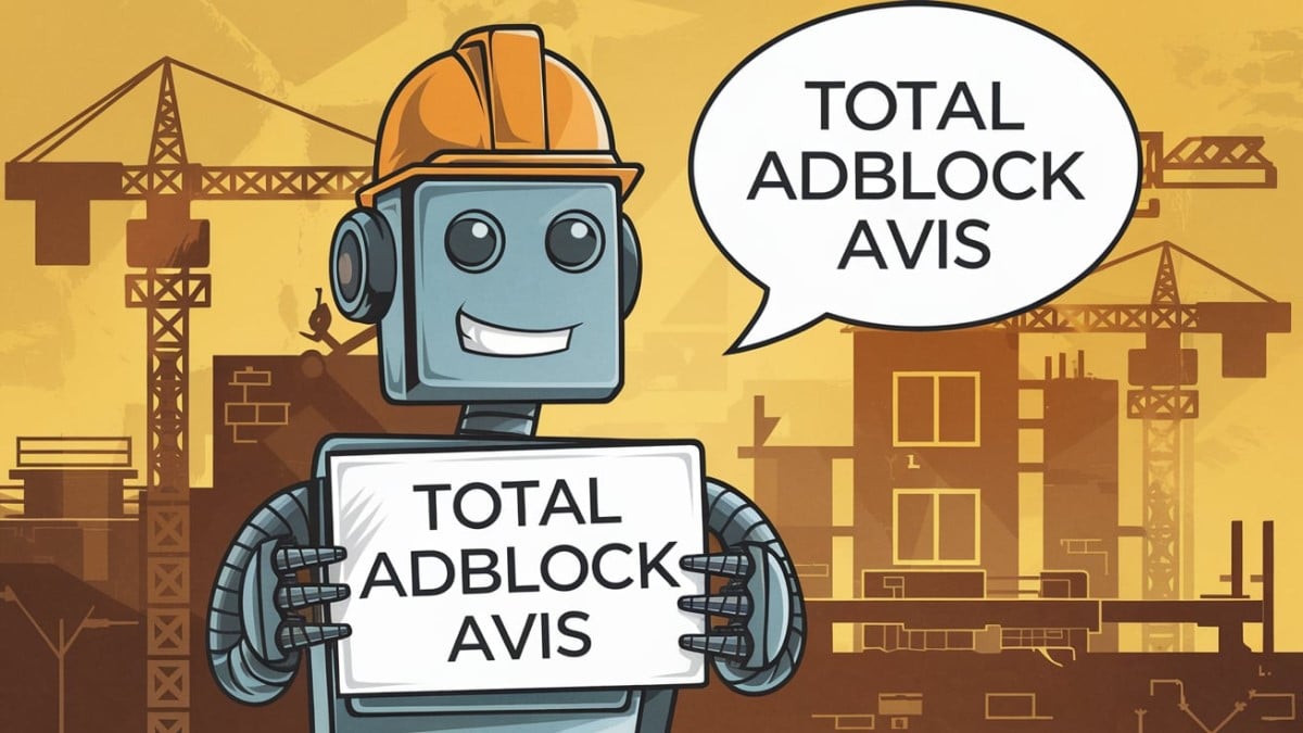 Robot présentant Total Adblock