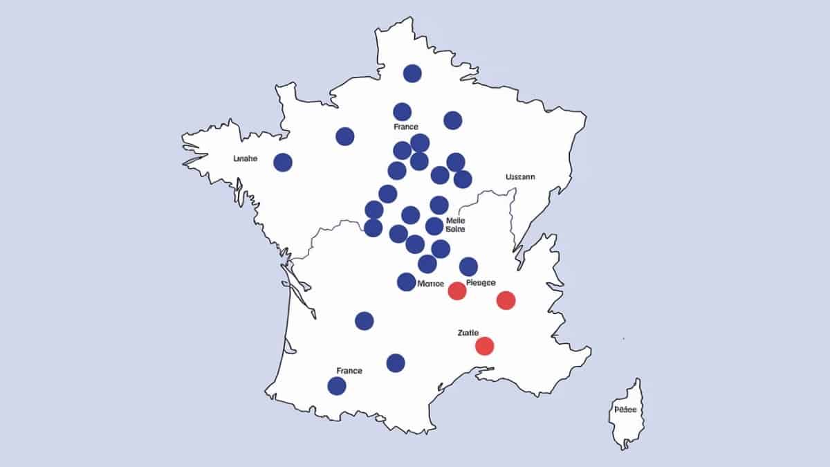 Répartition des points eSIM France