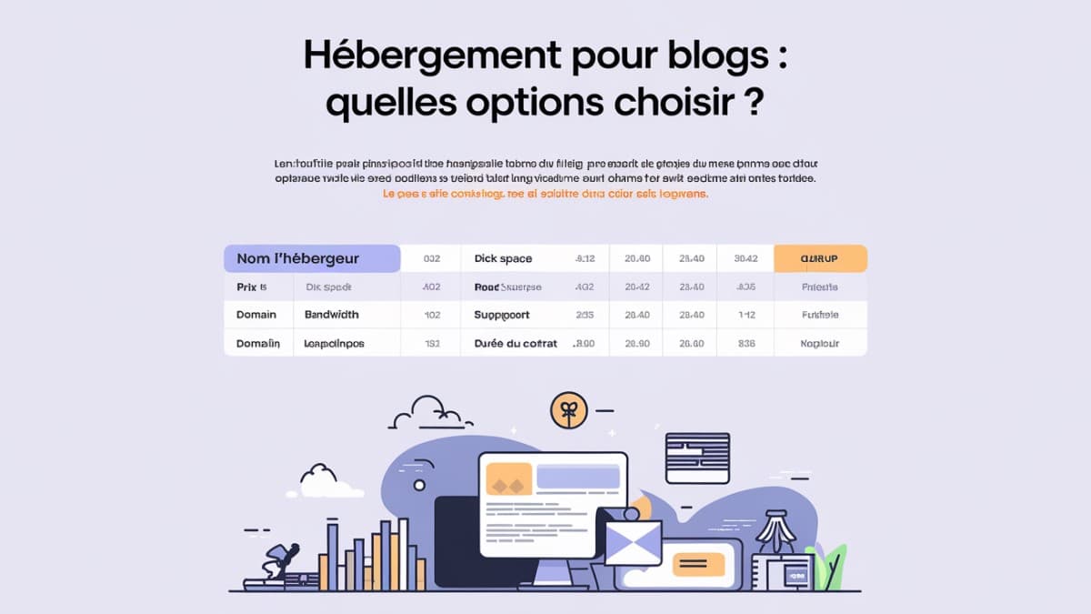 Comparatif hébergement pour blogs