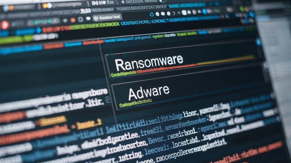 Code de ransomware et adware