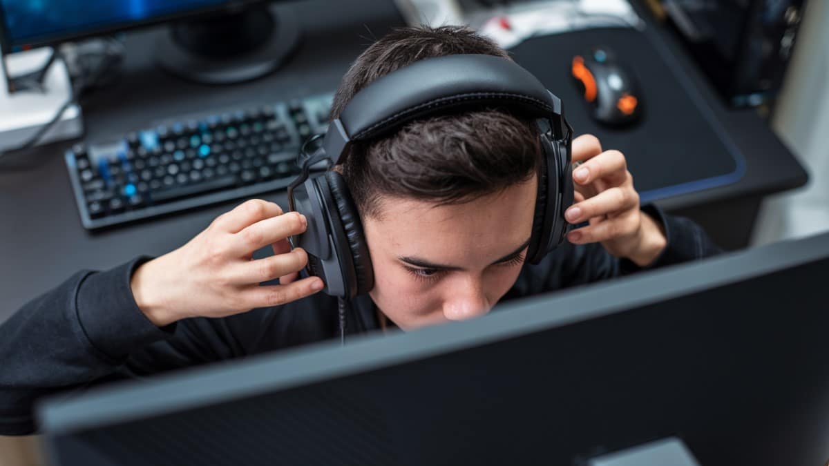 Joueur portant un casque