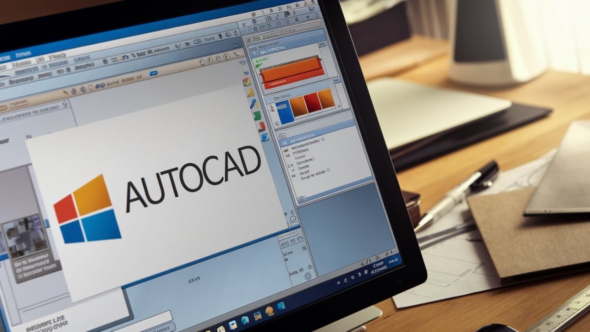 Écran affichant AutoCAD