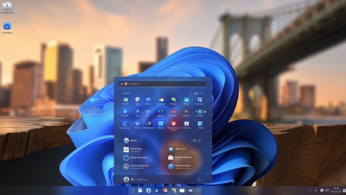 Menu démarrer Windows 11 ouvert