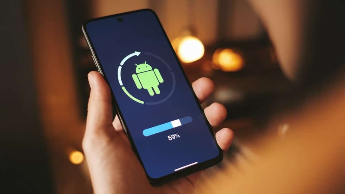 Téléphone en mise à jour Android