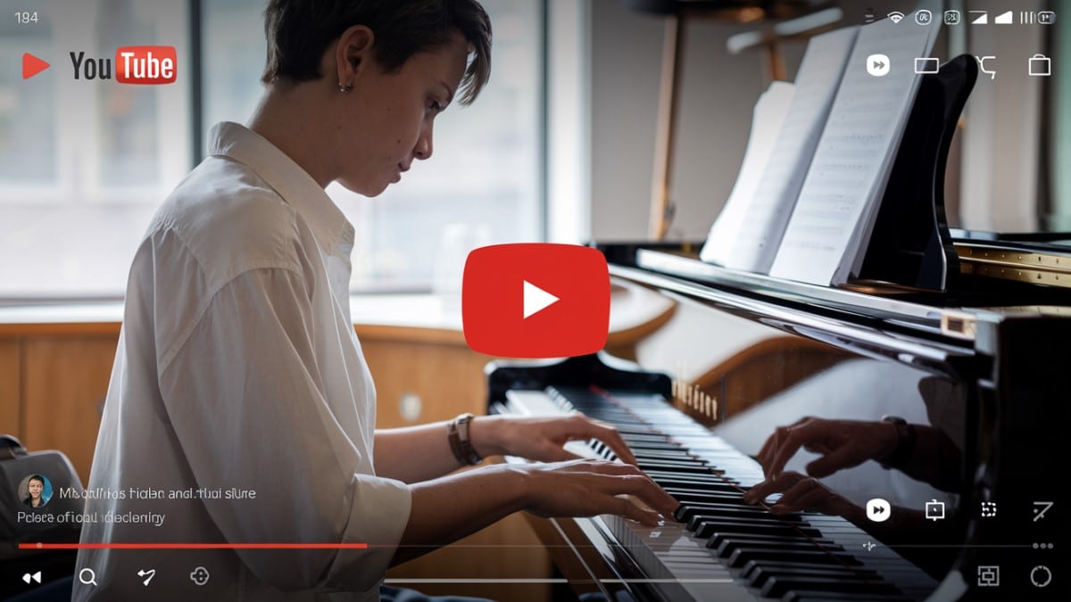 Pianiste en plein jeu