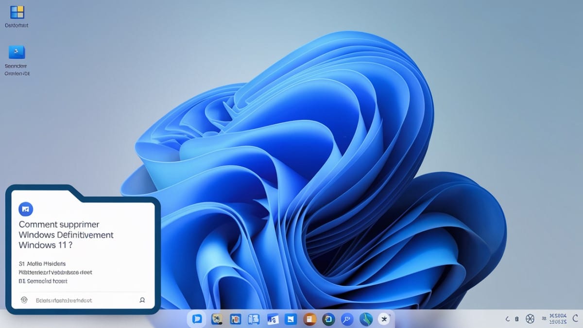 Tutoriel suppression Windows 11
