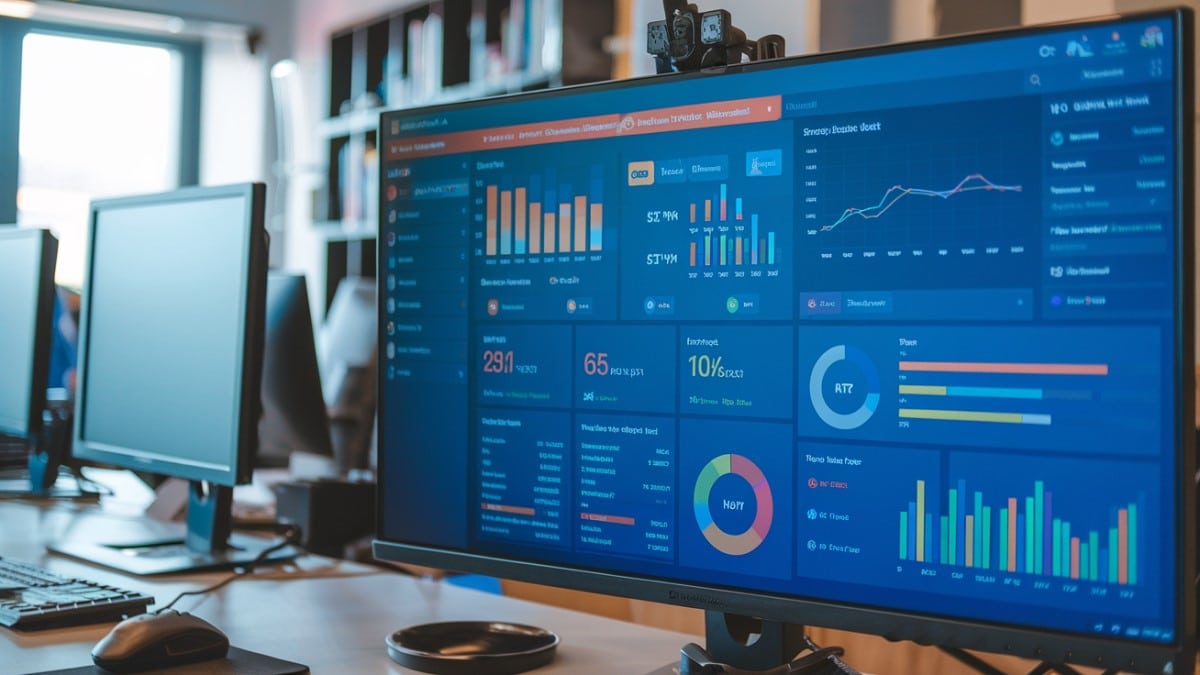 Écran de statistiques interactives