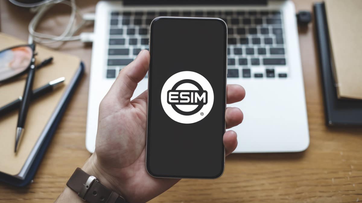 Écran eSIM sur mobile