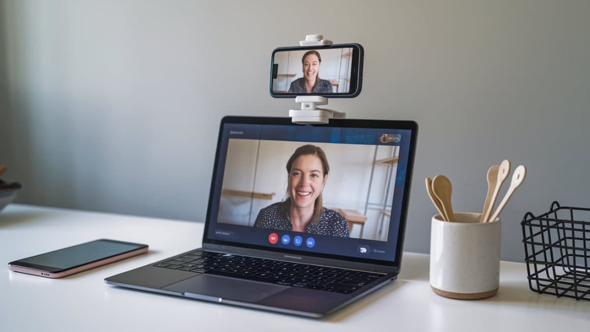 Smartphone utilisé comme webcam