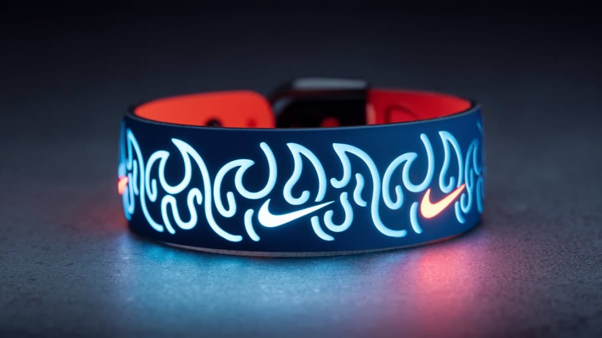 Bracelet Nike rétroéclairé bleu