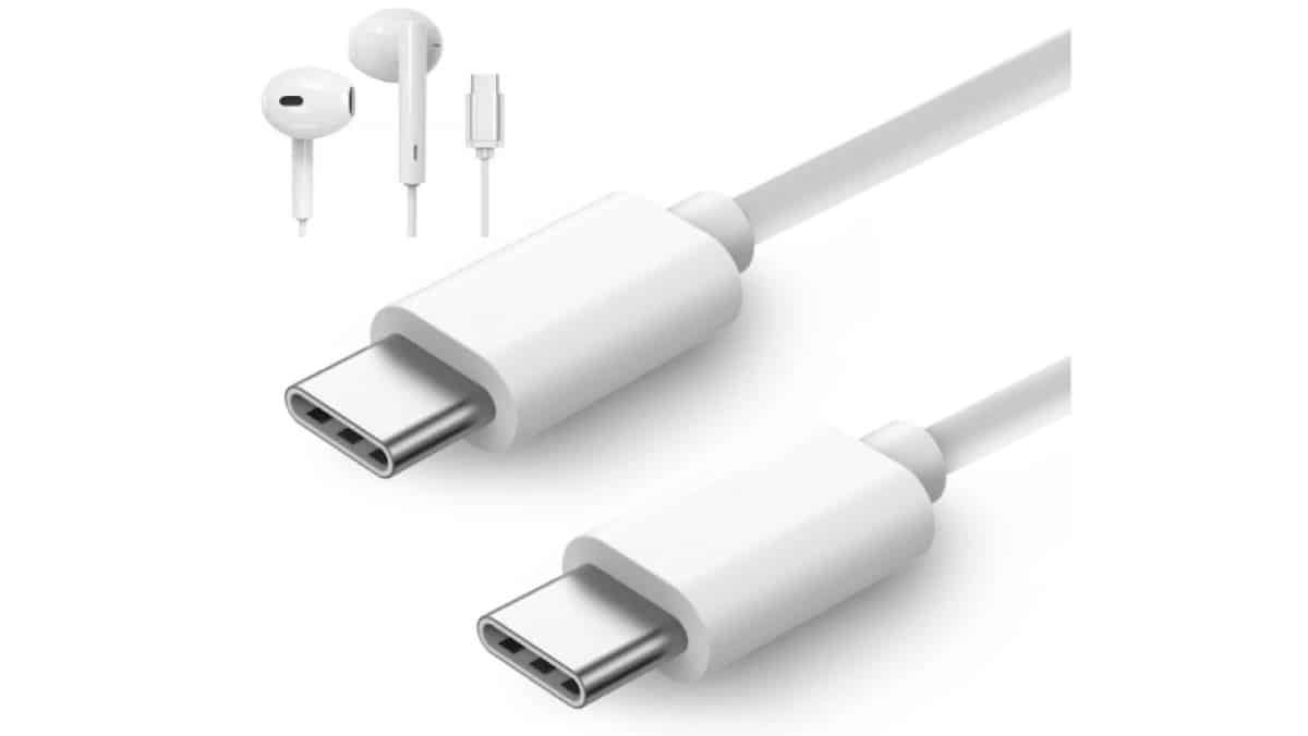 Connecteur USB-C avec écouteurs