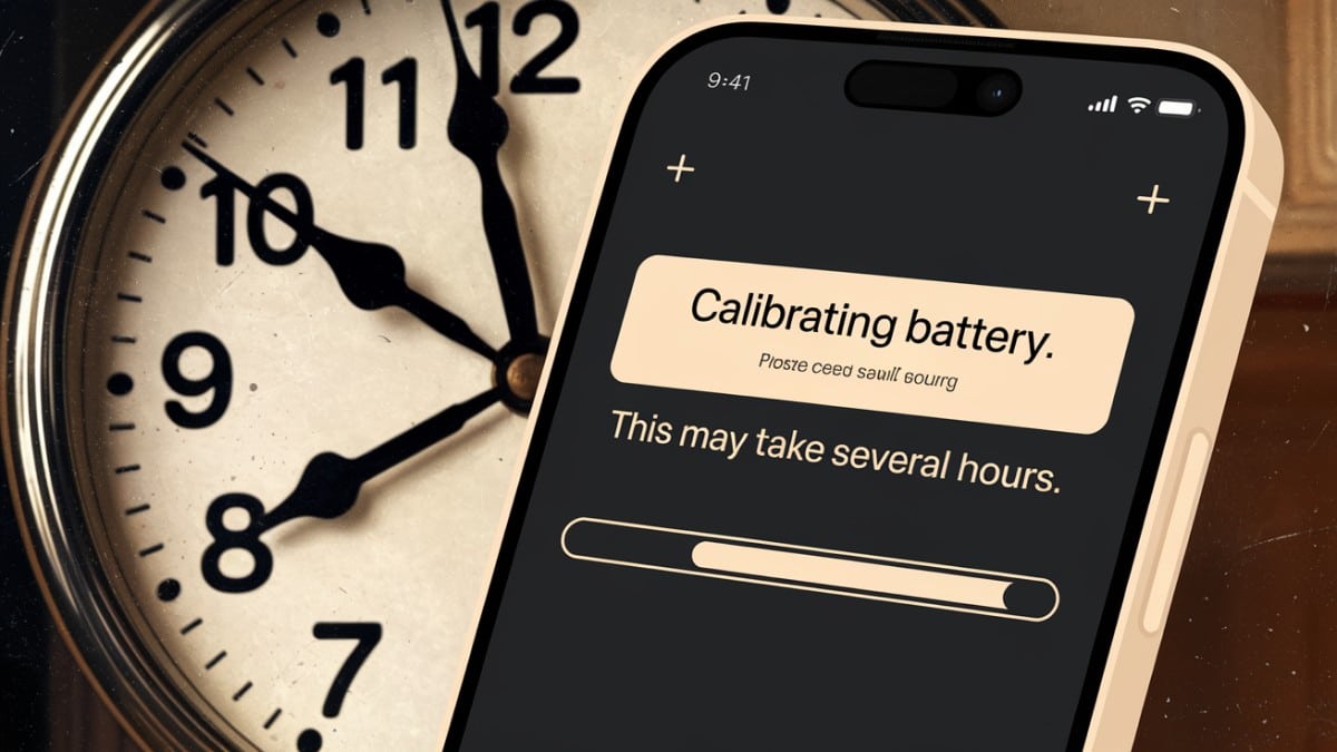 Smartphone en calibrage batterie
