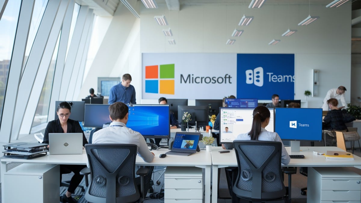 Employés utilisant Microsoft Teams