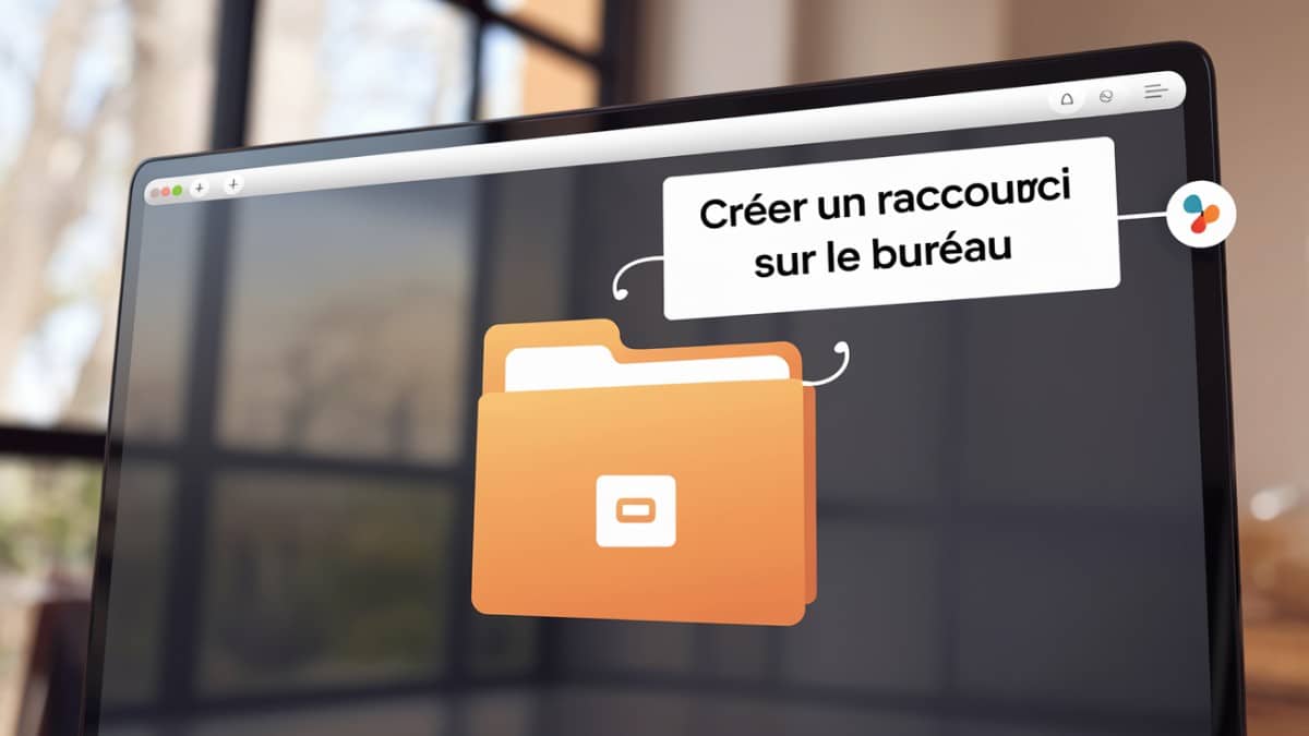 Raccourci dossier sur bureau