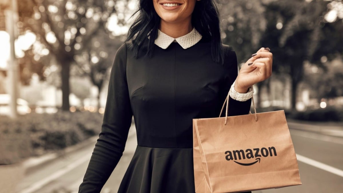 Shopping avec sac Amazon