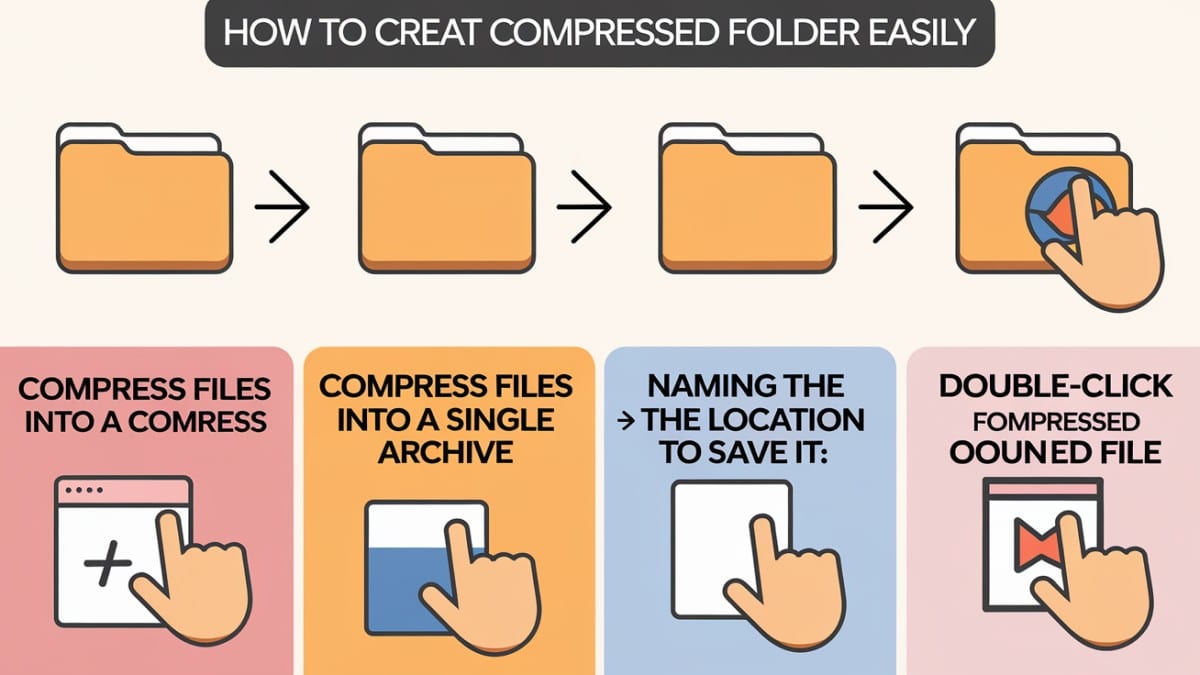 Étapes compression dossier